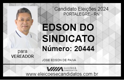 Candidato EDSON DO SINDICATO 2024 - PORTALEGRE - Eleições