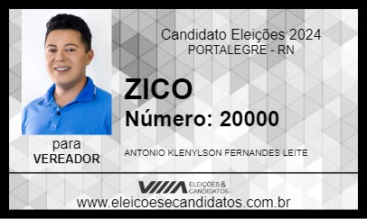 Candidato ZICO 2024 - PORTALEGRE - Eleições