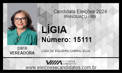 Candidato LÍGIA 2024 - IPANGUAÇU - Eleições