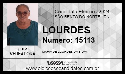 Candidato LOURDES 2024 - SÃO BENTO DO NORTE - Eleições