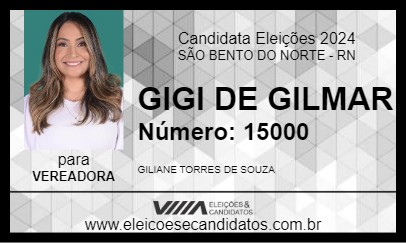 Candidato GIGI DE GILMAR 2024 - SÃO BENTO DO NORTE - Eleições