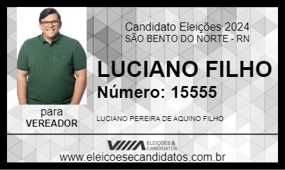 Candidato LUCIANO FILHO 2024 - SÃO BENTO DO NORTE - Eleições