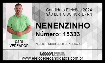 Candidato NENENZINHO 2024 - SÃO BENTO DO NORTE - Eleições