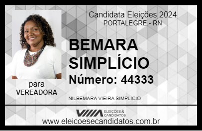 Candidato BEMARA SIMPLÍCIO 2024 - PORTALEGRE - Eleições