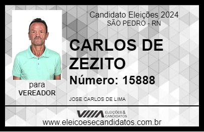 Candidato CARLOS DE ZEZITO 2024 - SÃO PEDRO - Eleições