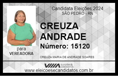 Candidato CREUZA ANDRADE 2024 - SÃO PEDRO - Eleições