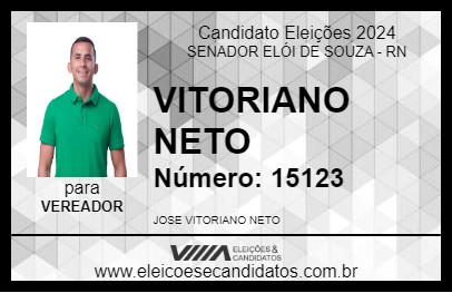 Candidato VITORIANO NETO 2024 - SENADOR ELÓI DE SOUZA - Eleições