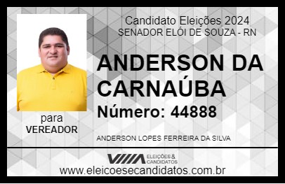 Candidato ANDERSON DA CARNAÚBA 2024 - SENADOR ELÓI DE SOUZA - Eleições