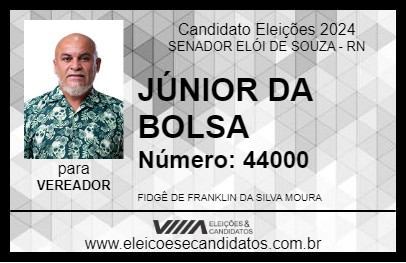 Candidato JÚNIOR DA BOLSA 2024 - SENADOR ELÓI DE SOUZA - Eleições