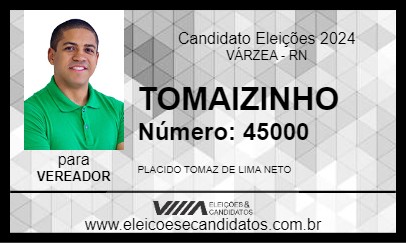 Candidato TOMAIZINHO 2024 - VÁRZEA - Eleições