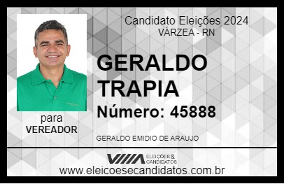 Candidato GERALDO TRAPIA 2024 - VÁRZEA - Eleições