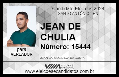 Candidato JEAN DE CHULIA 2024 - SANTO ANTÔNIO - Eleições