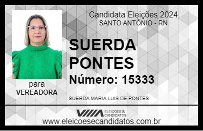 Candidato SUERDA PONTES 2024 - SANTO ANTÔNIO - Eleições