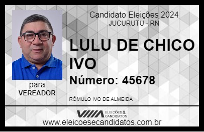 Candidato LULU DE CHICO IVO 2024 - JUCURUTU - Eleições