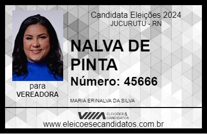 Candidato NALVA DE PINTA 2024 - JUCURUTU - Eleições