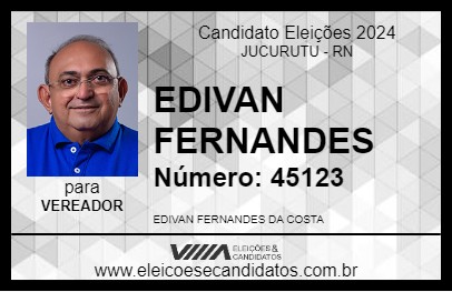 Candidato EDIVAN FERNANDES 2024 - JUCURUTU - Eleições