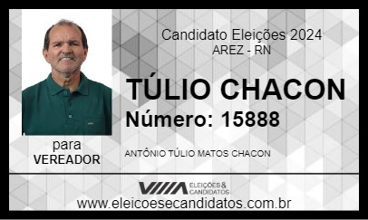 Candidato TÚLIO CHACON 2024 - AREZ - Eleições