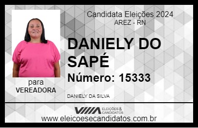 Candidato DANIELY DO SAPÉ 2024 - AREZ - Eleições