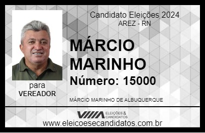 Candidato MÁRCIO MARINHO 2024 - AREZ - Eleições