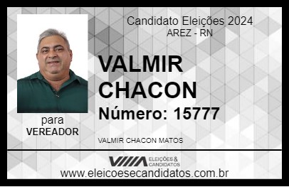 Candidato VALMIR CHACON 2024 - AREZ - Eleições