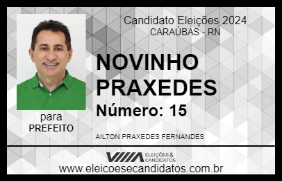 Candidato NOVINHO PRAXEDES 2024 - CARAÚBAS - Eleições