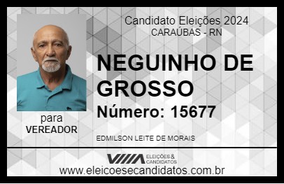 Candidato NEGUINHO DE GROSSO 2024 - CARAÚBAS - Eleições