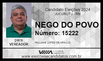 Candidato NEGO DO POVO 2024 - JUCURUTU - Eleições