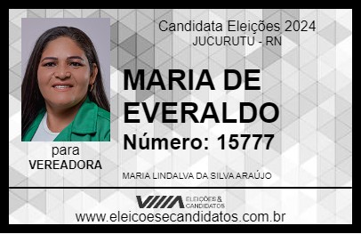 Candidato MARIA DE EVERALDO 2024 - JUCURUTU - Eleições