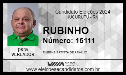 Candidato RUBINHO 2024 - JUCURUTU - Eleições