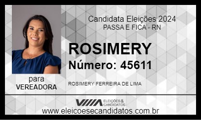 Candidato ROSIMERY 2024 - PASSA E FICA - Eleições