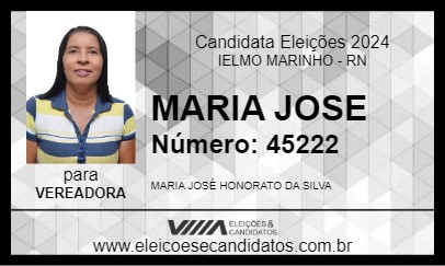 Candidato MARIA JOSE 2024 - IELMO MARINHO - Eleições