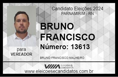 Candidato BRUNO FRANCISCO 2024 - PARNAMIRIM - Eleições