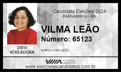 Candidato VILMA LEÃO 2024 - PARNAMIRIM - Eleições