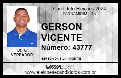 Candidato GERSON VICENTE 2024 - PARNAMIRIM - Eleições