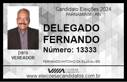 Candidato DELEGADO FERNANDO 2024 - PARNAMIRIM - Eleições