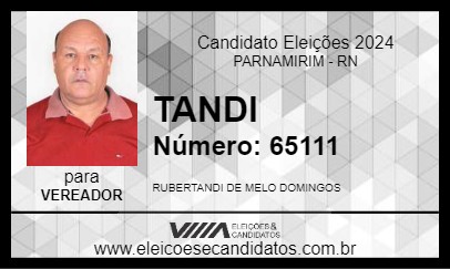 Candidato TANDI 2024 - PARNAMIRIM - Eleições