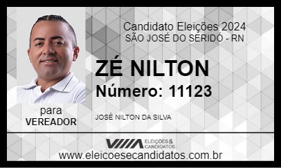 Candidato ZÉ NILTON 2024 - SÃO JOSÉ DO SERIDÓ - Eleições