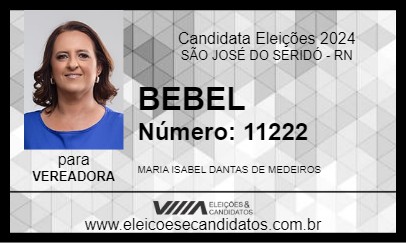 Candidato BEBEL 2024 - SÃO JOSÉ DO SERIDÓ - Eleições