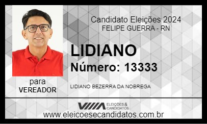 Candidato LIDIANO 2024 - FELIPE GUERRA - Eleições