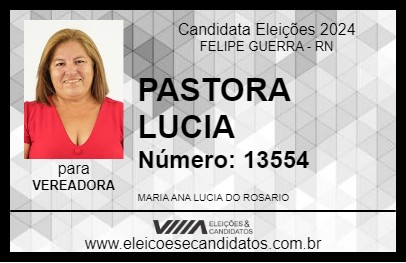 Candidato PASTORA LUCIA 2024 - FELIPE GUERRA - Eleições