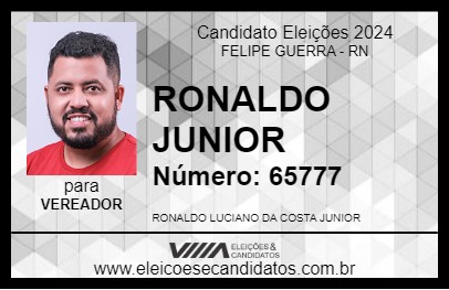 Candidato RONALDO JUNIOR 2024 - FELIPE GUERRA - Eleições