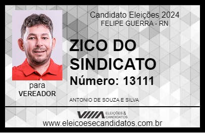 Candidato ZICO DO SINDICATO 2024 - FELIPE GUERRA - Eleições