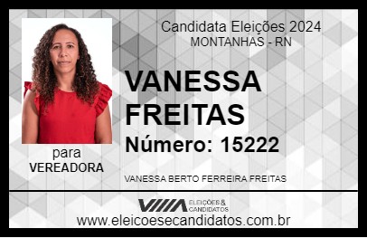 Candidato VANESSA FREITAS 2024 - MONTANHAS - Eleições