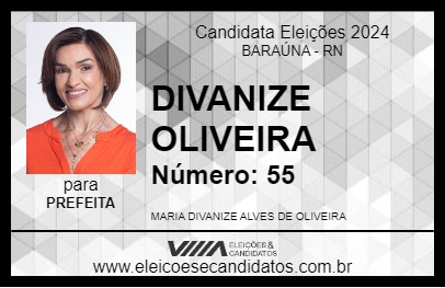 Candidato DIVANIZE OLIVEIRA 2024 - BARAÚNA - Eleições