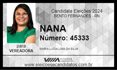 Candidato NANA 2024 - BENTO FERNANDES - Eleições