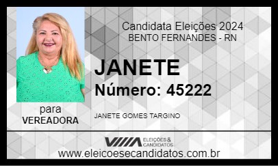 Candidato JANETE 2024 - BENTO FERNANDES - Eleições