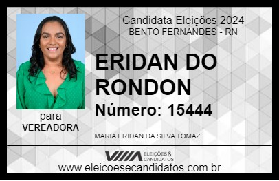 Candidato ERIDAN DO RONDON 2024 - BENTO FERNANDES - Eleições