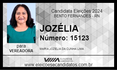 Candidato JOZÉLIA 2024 - BENTO FERNANDES - Eleições