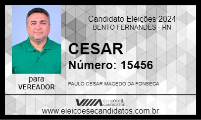 Candidato CESAR 2024 - BENTO FERNANDES - Eleições