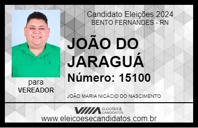 Candidato JOÃO DO JARAGUÁ 2024 - BENTO FERNANDES - Eleições